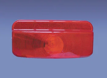 003-81 – CREATIVE PRO Tail Light Assembly, Incandescent Red Lens White Housing Single 12 Volt 8-5/8 Inch Length x 3-3...